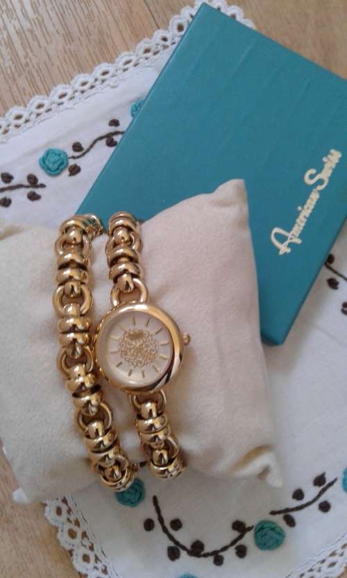 Black Friday!!Gold Plated Watch and Bracelet Set by Tempo(American Swiss) - Exquisite Condition!