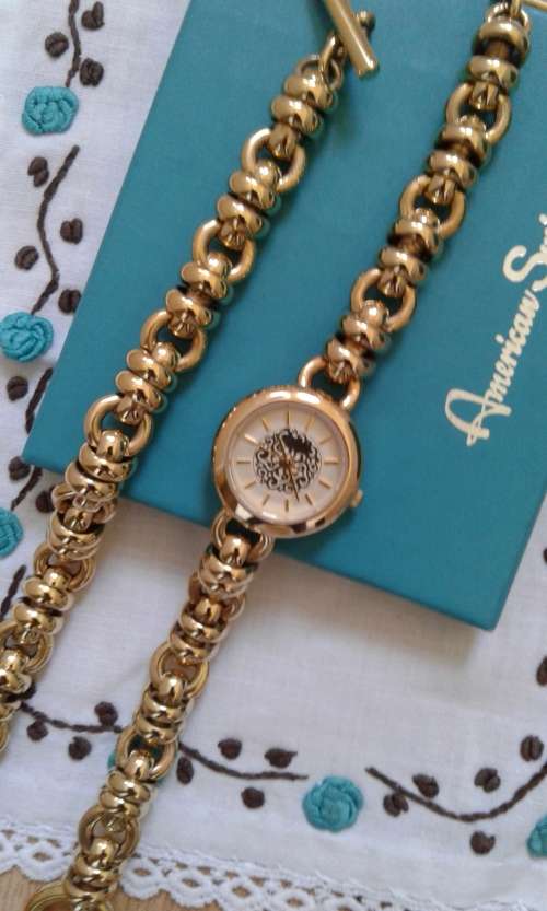 Black Friday!!Gold Plated Watch and Bracelet Set by Tempo(American Swiss) - Exquisite Condition!