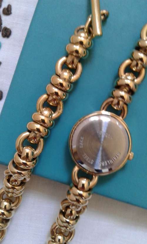 Black Friday!!Gold Plated Watch and Bracelet Set by Tempo(American Swiss) - Exquisite Condition!