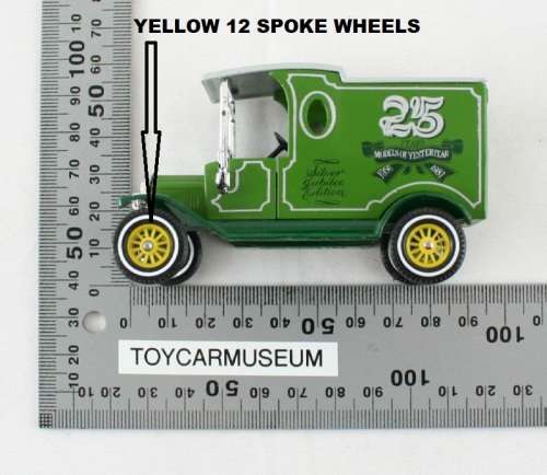 MATCHBOX Models of Yesteryear Y12-3 1912 Ford Model T Van 25 Years Silver Jubilee Variation 2