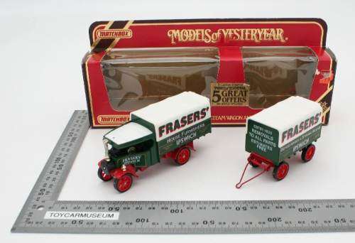 MATCHBOX Models of Yesteryear Y27-1 1922 Foden Steam Wagon & Trailer Frasers Variation 11