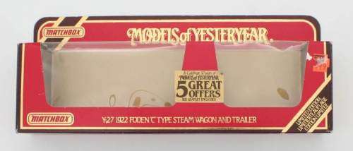 MATCHBOX Models of Yesteryear Y27-1 1922 Foden Steam Wagon & Trailer Frasers Variation 11