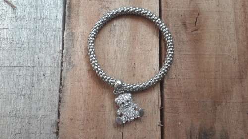 Pandora style Bracelet WITH TEDDY BEAR CHARM  """Free courier !!!"""