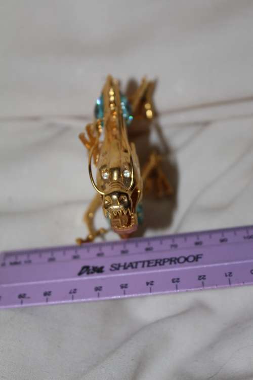24kt gold plated Crystal Creations Dragon with Swarovski Crystal elements