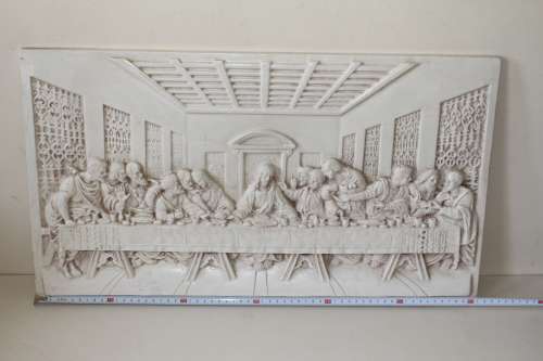 Huge Vintage Ceramic "Last Supper" Wall Plaque
