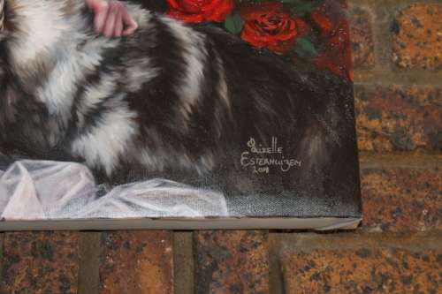 Original Lizelle Esterhuizen Oil on Canvas 90cm by 60cm titled "Call of the wild at heart"