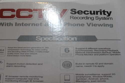 8 CHANNEL COMPLETE CCTV KITBRAND NEW AND UNUSED