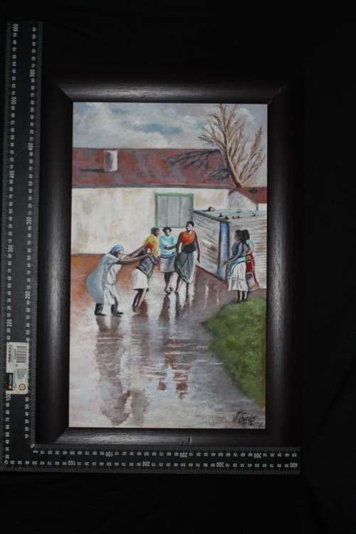 ORIGINAL MFUNDO MBALI OIL PAINTING AMAZING INVESTMENT ARTWORK