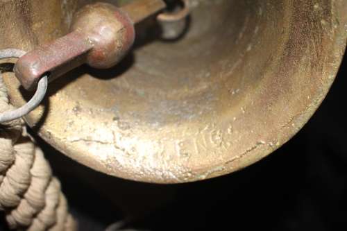 ANTIQUE NAVAL SHIPS BRONZE BELL ATTRIBUTED TO THE USS LOWNDES WW2 HASKEL CLASS ATTACK TRANSPORT