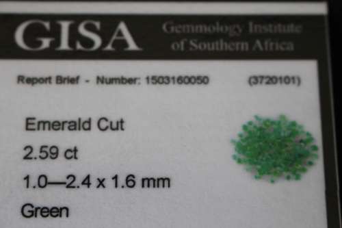WOW!! 88 GISA CERTIFIED EMERALDS ALL FOR ONE BID 2.59 TOTAL CARAT WEIGHT