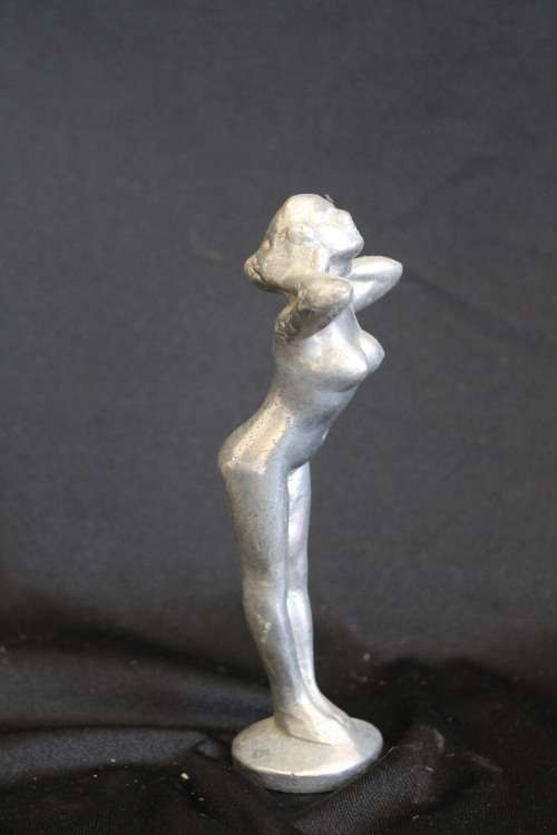 Art Deco solid metal Figural Nude Hood Ornament circa 1920s