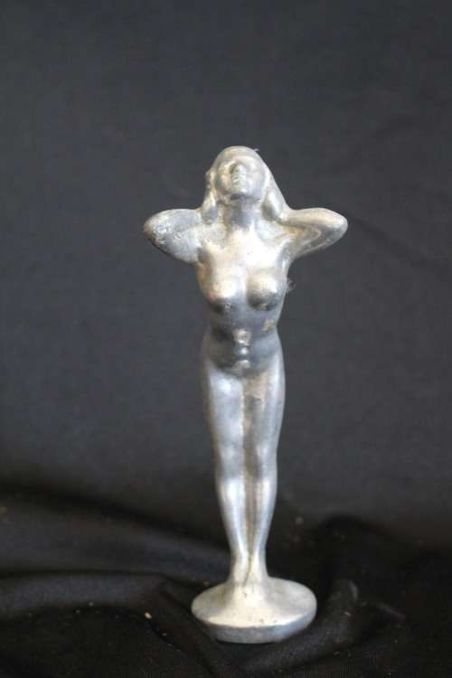 Art Deco solid metal Figural Nude Hood Ornament circa 1920s