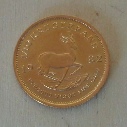 GOLD - 1982 Krugerrand 1/10oz. Starts at  R1