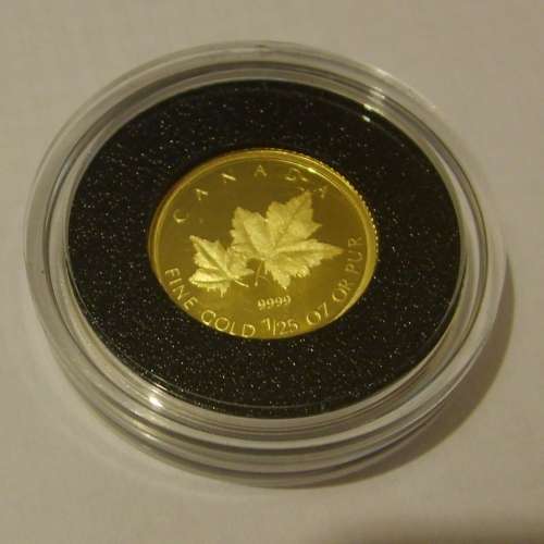 GOLD - 2009 1/25oz Proof  Gold Coin - Maple - Royal Canadian Mint 576/15000