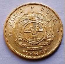 KRUGER GOLD..1895 ZAR HALFPOND