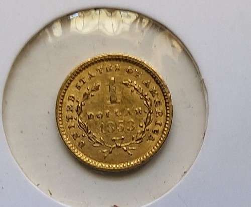 1853 USA GOLD TYPE 1 LIBERTY DOLLAR PHILADELPHIA MINT