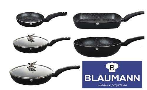Blaumann (Hungary) 7-Piece Marble Coating ( Complete Fry - Grill - Wok Pan Set ) Worth ZAR 3999