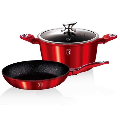 Berlinger Haus Metallic Line 3-Piece Marble Coating Cookware Set ( Launched in Europe 2016 )