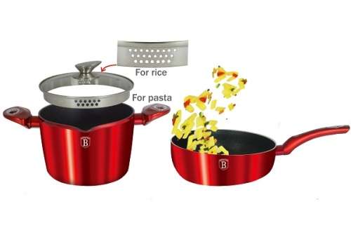 Berlinger Haus Metallic Line 3-Piece Marble Coating Cookware Set ( Launched in Europe 2016 )