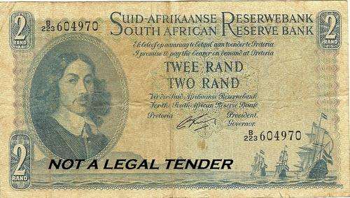 G RISSIK R2 - OLD BIG TWO RAND NOTE - B223 - AS PER SCAN