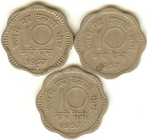 1957 10 Naye Paise - India - As per scan (bidding per coin)