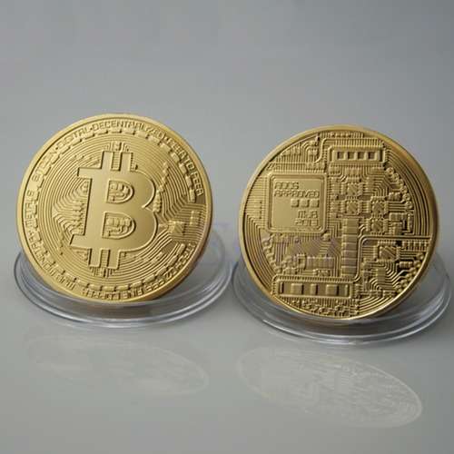 Local Stock ! Gold Plated 1 Oz Bitcoin Collectible Gift BTC Coin Art Collection