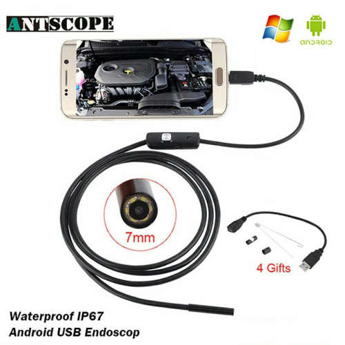 *Local Stock*  Antscope / Endoscope Mirco USB 2m 6LED Camera Android And PC Waterproof.