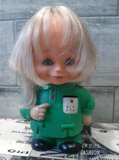Retro Piggy Bank Doll!  Great collectors item with number!