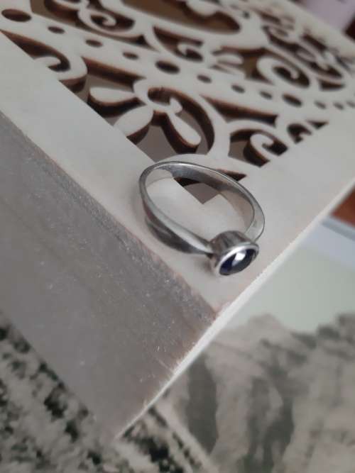 Gorgious Blue Sapphire Sterling Silver Ring!!