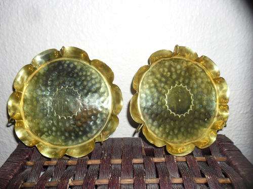 Two nice brass wall hanging trays!