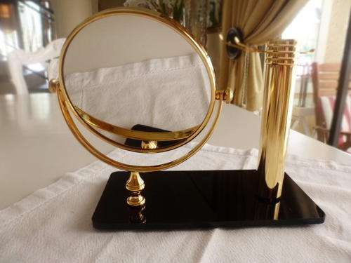 Vintage Dressing Table/Bathroom Vanity - Gold & Black!