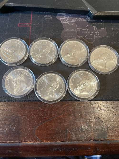 6one ounce silver krugerrands 2019-2022 pure 0.999 silver bullion