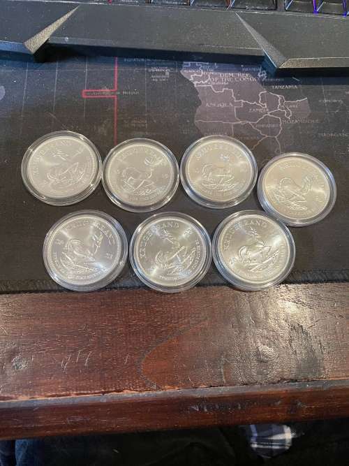 6one ounce silver krugerrands 2019-2022 pure 0.999 silver bullion