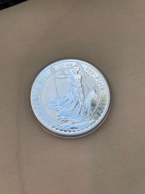 Opened circulated 10 ounce Britannia 2021 solid silver 0.999