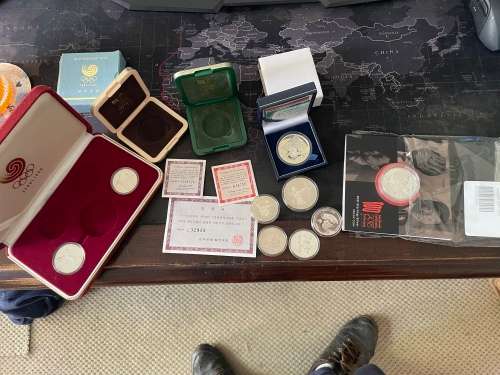 5 Troy ounces of proof silver all 0.925 SA mint, Mandela R50, Korean silver coins