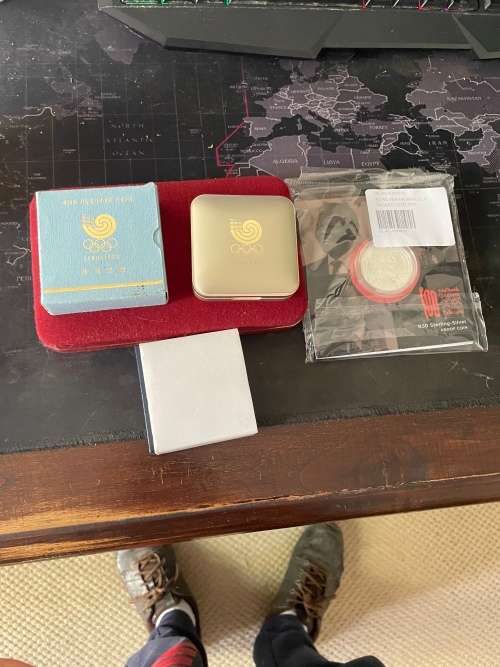 5 Troy ounces of proof silver all 0.925 SA mint, Mandela R50, Korean silver coins