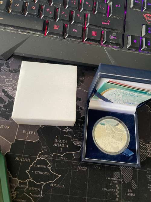 5 Troy ounces of proof silver all 0.925 SA mint, Mandela R50, Korean silver coins