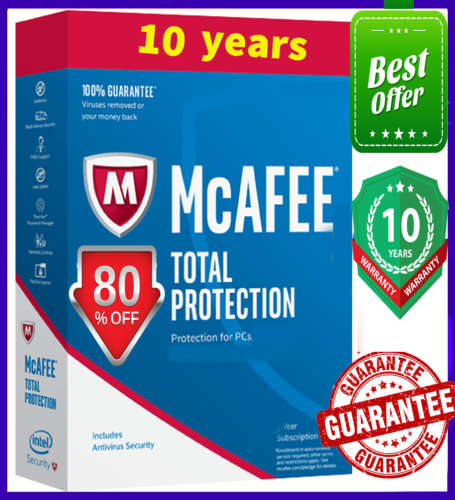 Premium McAfee Total Protection 2020/1Pc 10years