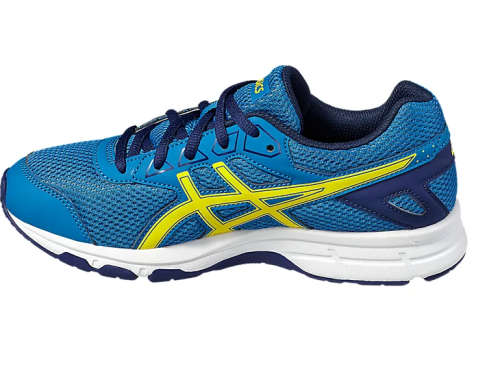 Asics Gel Galaxy 9 GS kids running shoe size 7 (blue/yellow)