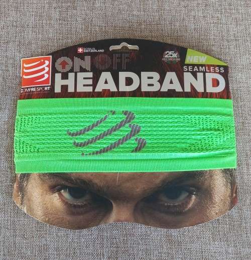 Headband Compressport On/Off Seamless Fluo Green