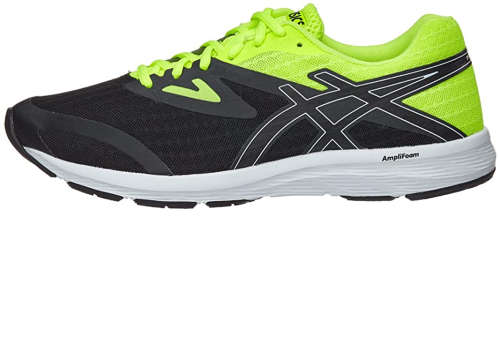 Asics Amplica GS Kids running shoe UK 3 / CM 22.5 (black/safety yellow)