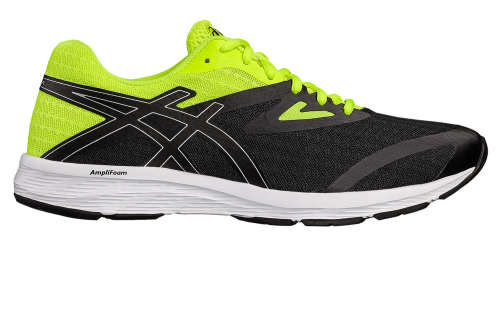 Asics Amplica GS Kids running shoe UK 3 / CM 22.5 (black/safety yellow)