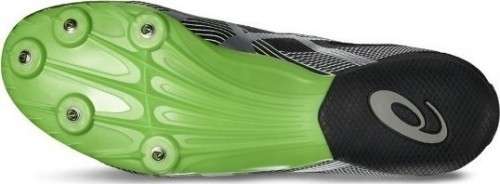 Asics Hypersprint 6 sprint shoe - size UK 3.5 / US 4.5 / EUR 37 (onyx/silver/flash green)