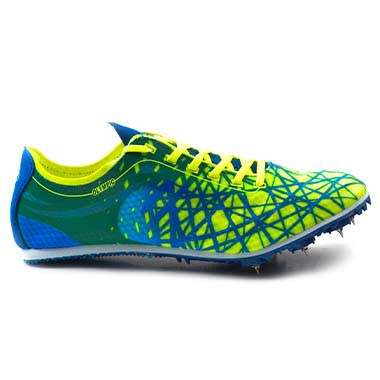 Olympic Pace Middle Distance Spike shoe size 9 (blue/lime)