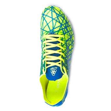 Olympic Pace Middle Distance Spike shoe size 9 (blue/lime)