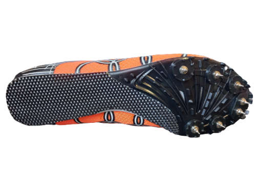 Olympic Blitz Middle Distance Spike shoe size 11 (bright orange)