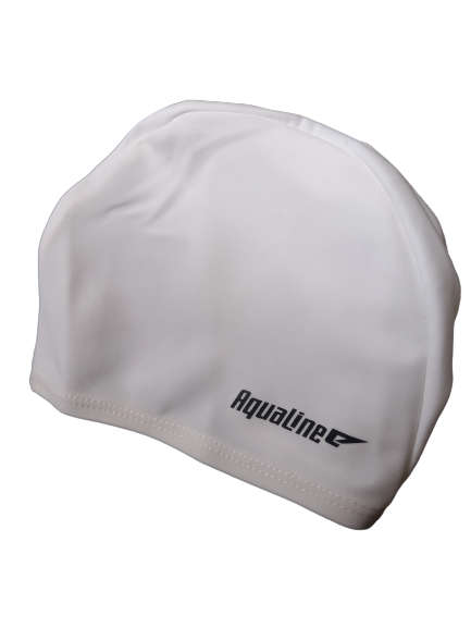 Swim Caps Aqualine Lycra - White