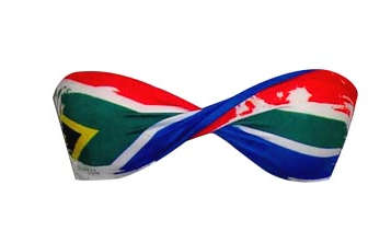 SA Flag Bikini Twist Top - size 38 or X-Large