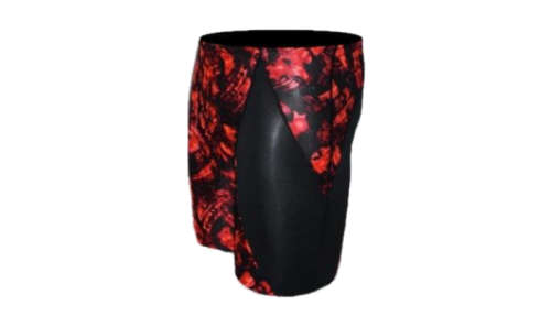 TYR Men`s Swimming Jammer - Emulsion Diverge Red/Black - Size 26