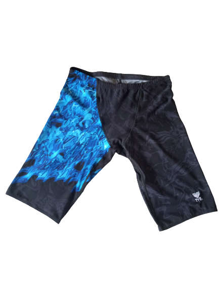TYR Men`s Swimming Jammer - Ignis Blue/Black - Size 38